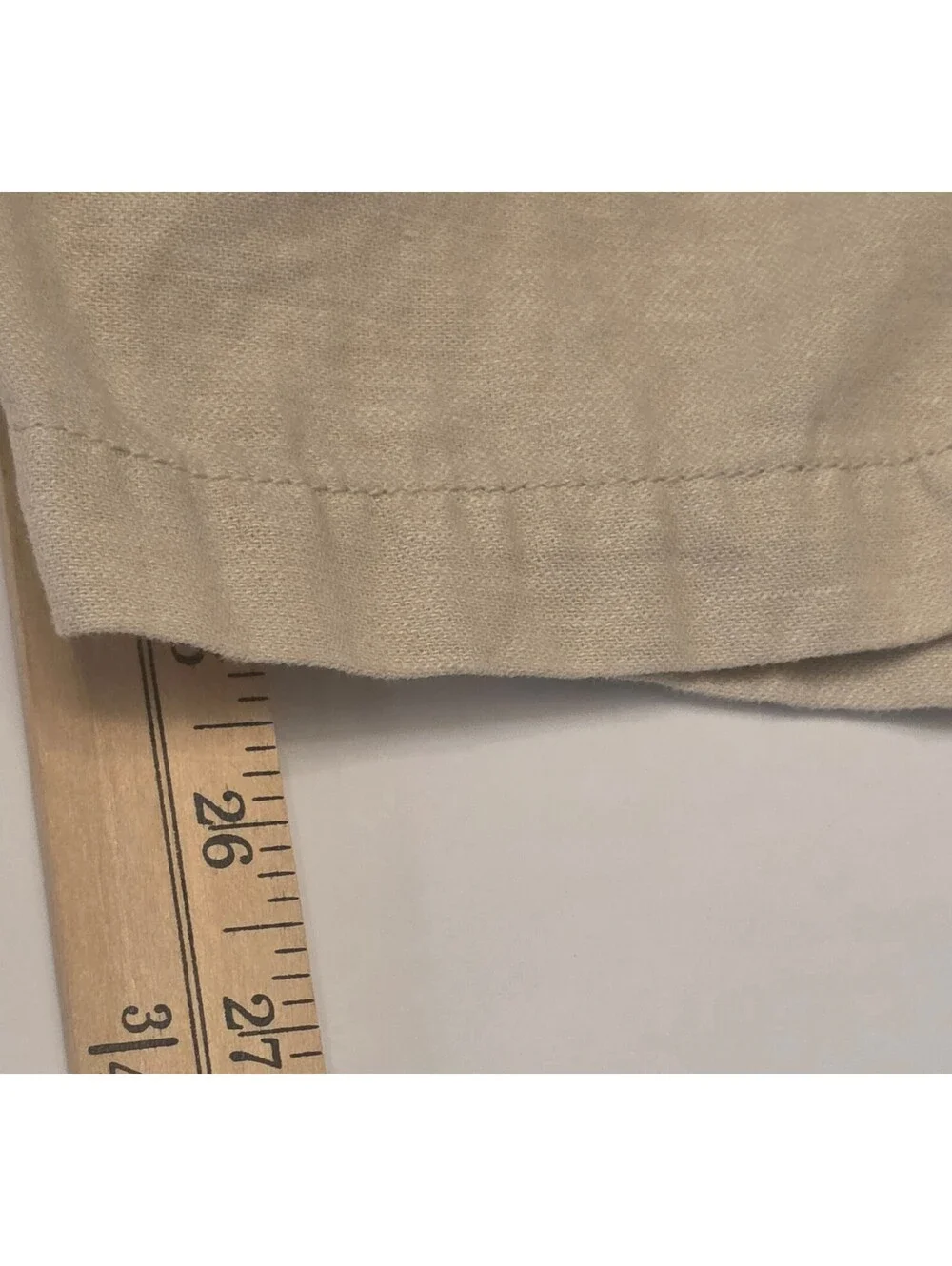 Banana Republic Relaxed Tapered Fit Linen Cotton Pants 42x26 Beige